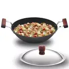 Futura Nonstick 2.5 L Deep Frying Pan Wok/Kadai With Lid Induction Compatible