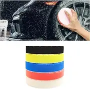 povtii 5PCS Buffing Polishing Pads, 7 Inch Cutting Polishing Pad Kit for Car Buffer Polisher, Polishing and Waxing, Backing Plate Compound Buffing Sponge Pads, Car Accessories
