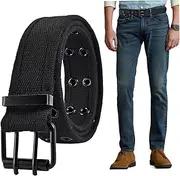 [AZIDWERYQ] Canvas Belt Web Fabric Casual Belt with Alloy Buckle for Men Women Fashion Double Prong Classic Casual Belts Work Belts For Jeans Pants double prong for men