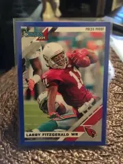 2019 donruss press proof blue border photo variation larry fitzgerald cardinals