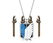 Attack On Titan Necklace For Men Mens Boy Boys Women girls Aot Anime Necklaces Shingeki No Kyojin Eren Jaeger Chain