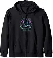 [STAR WARS] Neon Darth Vadar Helmet Space Ships Zip Hoodie