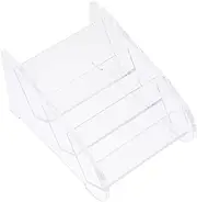 TEMPNAP Acrylic Business Card Case Business Cards Business Card Holder for Desk Acrylic Office Organizer Vertical Business Card Display Business Card Holder Multiple Slots Transparent