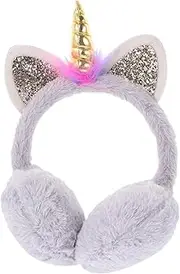 [IWOWHERO] unicorn earmuffs kids santa earmuff unicorn photo booth christmas earmuffs Unicorn Party Supplies Unicorn Party Favors anmal earmuffs fluffy earmuffs Cartoon Plush headgear child