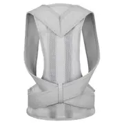 Back Posture Corrector Lumbar Shoulder Support Brace Belt Magnetic Gray