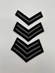 WW1 Royal Air Force Cloth Stripes Insignia RAF Arm Chevrons Rank Set Of Three