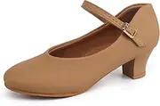 [Dynadans] Women's Character Shoe Ankle Strap 1.5'' Latin Dance Shoes