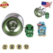 Wide Body Drifter Yo-Yo - Premium Aluminum, Long Spins & Easy Returns - Green