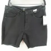 Rip Curl Denim Shorts Mens Adult Size 30 Black Zip Fly Walk Casual RRP $89.99