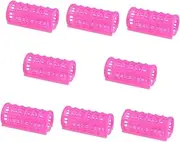 Baluue 8pcs Set Double Curly Hair Drum Hair Rollers Curlers Rosy Random Color