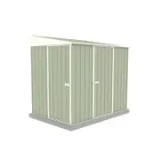 Absco Sheds 1.52mW x 2.26mD x 2.06mH Pale Eucalypt Narrow Double Door Garden Shed