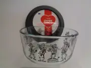 Pyrex Skeleton Mariachi Band 4-Cup Storage Bowl Black Plastic Lid New Halloween