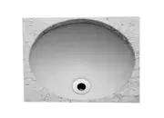 360*360*140mm Ceramic Round Compact Counter Vanity Basin With Waste