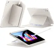 ESR for iPad Air 11 Inch Case M3/M2 (2025/2024), iPad Air 5th/4th Gen (2022/2020), Vertical Stand Cover, Multi Stand Angles, Ultra-Stable Case with Pencil Holder, Flip Series, Starlight