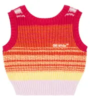[Off-White Kids] Off-White Kids Striped cotton sweater vest Y 6 multicoloured