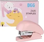Cute Pink 24/6 Mini Stapler with Staples