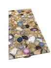 Natural Mix Agate Console Table, Agate End Slab Top, Coffee Table, Home Decor