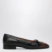 [Valentino Garavani] Ballerina Valet Du Roi black/coffee 42 IT Black