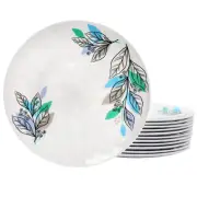 Gibson Home Tropical Sway Vineyard 12 Piece 11 Inch Melamine Dinner Plate Set in