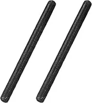 uxcell 5/8" x 8.3" Fully All Threaded Rod, 2Pcs B7 Alloy Steel Long Threaded Screw Right Hand Threads Fully Studding Rod Bar for Furniture Mounting Assembly Fastening, Black