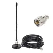 27MHz BNC Male PL259 Connector Radio Antenna w/ 5m Coaxial Cable Magnetic Base