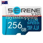 SERENE ULTRA 256GB BLUE/WHITE V300 Micro SD TF Card, XC MicroSD Adapter Memory