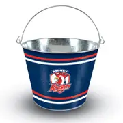 Sydney Roosters NRL 5L Galvanised Tin Ice Bucket with Handle