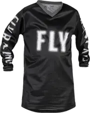 Fly Racing F-16 Motocross Youth Jersey, black-white, Size XL Black White