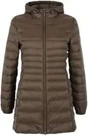 [Generic] Women Matte Ultra Light Down Long Jacket Soft Warm Windbreaker Duck Down Coat