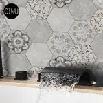 日式摩洛哥黑白藝術拼花花磚200墻磚衛生間瓷磚廚房地磚陽臺
