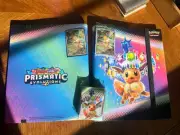 Pokemon (2) Prismatic Evolutions Binders PLUS (2) Eevee 173 Promos + Sleeves