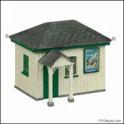 Bachmann 44-0190B Narrow Gauge (OO9) Platform Waiting Room - Green and Cream