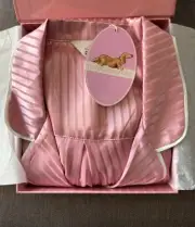 Peter Alexander Blush Stripe Chic Satin Shortie PJ Set Size XL RRP$129.00