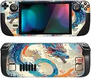 PlayVital Full Set Protective Skin Decal for Steam Deck LCD, Custom Stickers Vinyl Cover for Steam Deck OLED - Deagon's Elysium