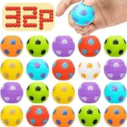 32 Pcs Soccer Party Favors for Kids 4-8 8-12, Mini Fidget Spinners Soccer Ball Toys, Goodie Bags Stuffers for Birthday Party, Treasure Box Toys for Classroom, Return Gifts for Kids