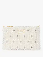 Purl Flower Beaded Mini Shoulder Bag