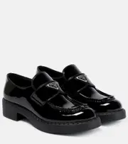 [Prada] Prada Logo patent leather loafers AU 9.5 black