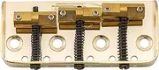 Wilkinson WTBS Short Telecaster Bridge Brass Compensated 3-Saddles for Humbucker Tele Style or Vintage Electric Guitar, Gold