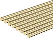 uxcell Brass Rod,3mm,1/8inch Diameter 400mm Length Brass Solid Round Rod Lathe Bar Stock for RC Model Airplane Helicopter DIY Craft 8pcs