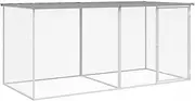 Chicken Coop Chicken Cage Hen House with Roof Light Grey Galvanised Steel vidaXL