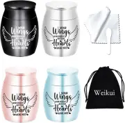 Small Cremation Keepsake Urns for Human Ashes - Set of 4 - Mini Cremation Urns f