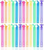 24 Packs Mini Dinosaur Bubbles With Bubble Wand Bottles, Birthday Bubble Solution Blowers For Kids, Childrens Birthday Party Bag Fillers, Favours, Outdoor Blower Fun