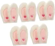 HAPINARY 10pcs Rabbit Ear Headband Auxiliary Material Headbands Ear Craft Crafts Hair Supplies Plush Bunny Girl Adjustable Faux Fur Hair Accessories Plush White