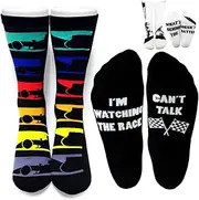 [PolarAuto] Racing Car Socks Compatible with Formula One F1 Auto Gift Quotes