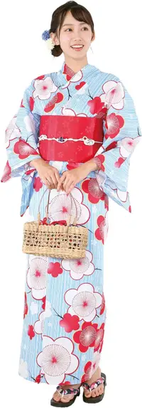 在飛比找樂天市場購物網優惠-Nishiki【日本代購】和式浴衣+束腰帶2件套 女士成人用