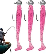 Soft Luros, 3X Soft Lures | Gear Accessories, Vibrant Minnow Bait for Freshwater and Saltwater