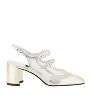 Carel Paris Bananight Laminated Slingback Mary Janes 36,37.5,39,36.5 White