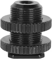 CAMVATE 5/8-27 Male Threaded Cold Shoe Adapter To Hot Shoe For Microphone Mic Mount