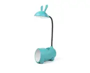Bedroom Green Bunny USB Charging Desk Lamp Learning Lighting with Pen Holder Mirror Touch LED Dimming Night Light