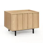Linea 55cm Natural Oak 1 Drawer Bedside Table